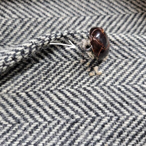 Vintage John Weitz Tweed Sport‎ Coat Mens XL Black White Herringbone Wool Lined - Picture 5 of 16